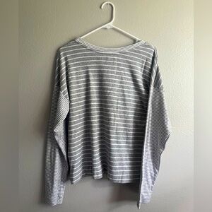 Ralph Lauren size Large grey and white striped sweater